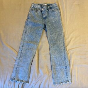 Abercrombie 90s Straight Ultra High Rise Criss-Crossed Waist 25 XS